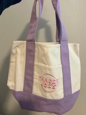 Trader Joe's Pastel Lavender Mini Tote Bag